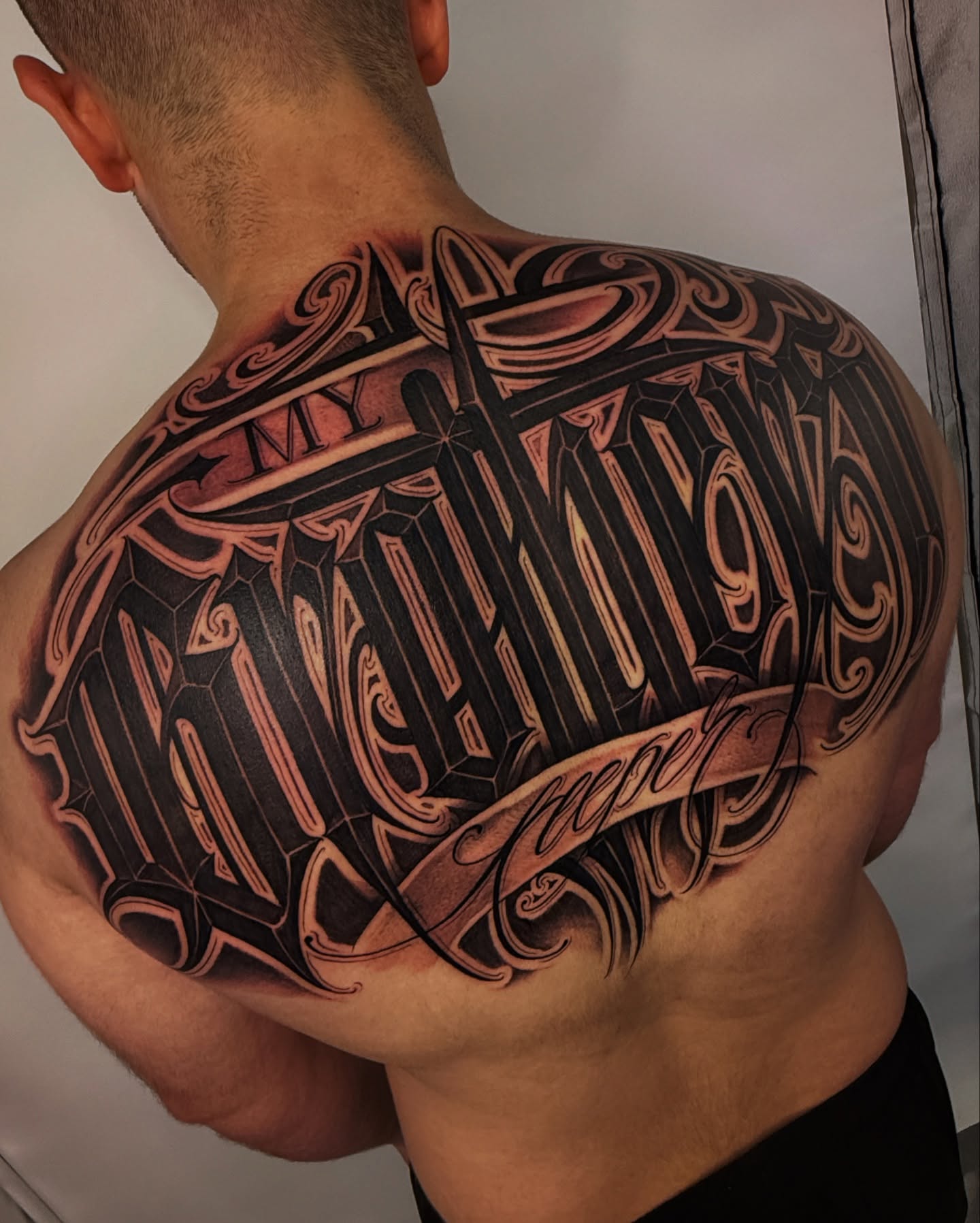 Tattoo by @dopeletterstattoo — lettering_script