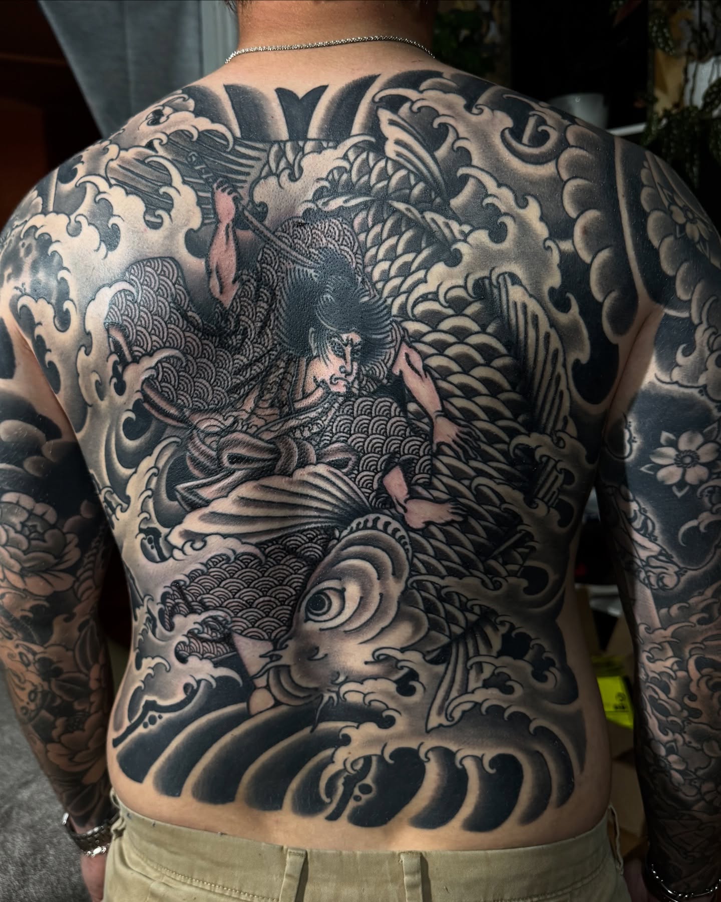 Tattoo by @nicholastidler_tattoos — japanese_irezumi, black_and_grey