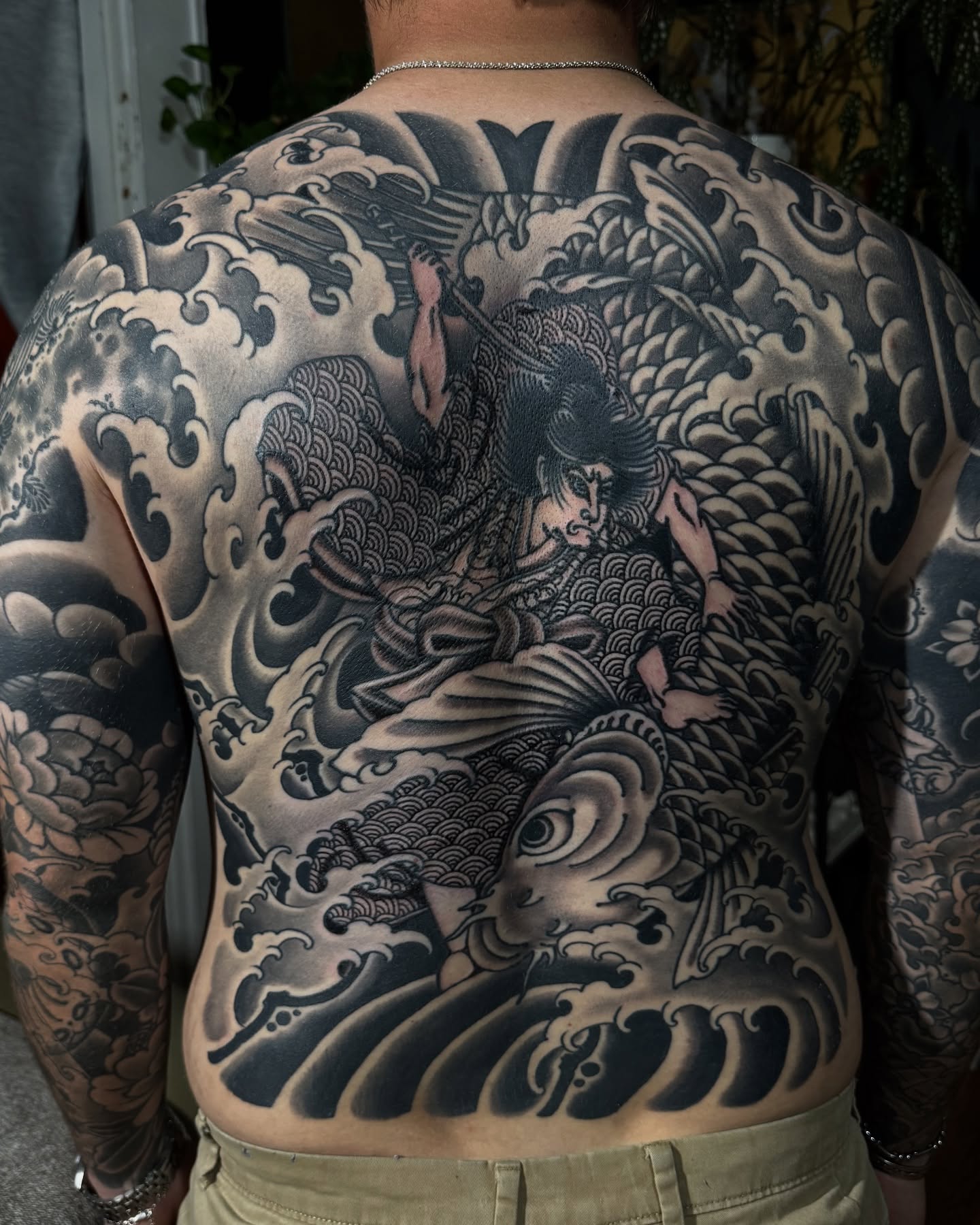 Tattoo by @nicholastidler_tattoos — japanese_irezumi, black_and_grey