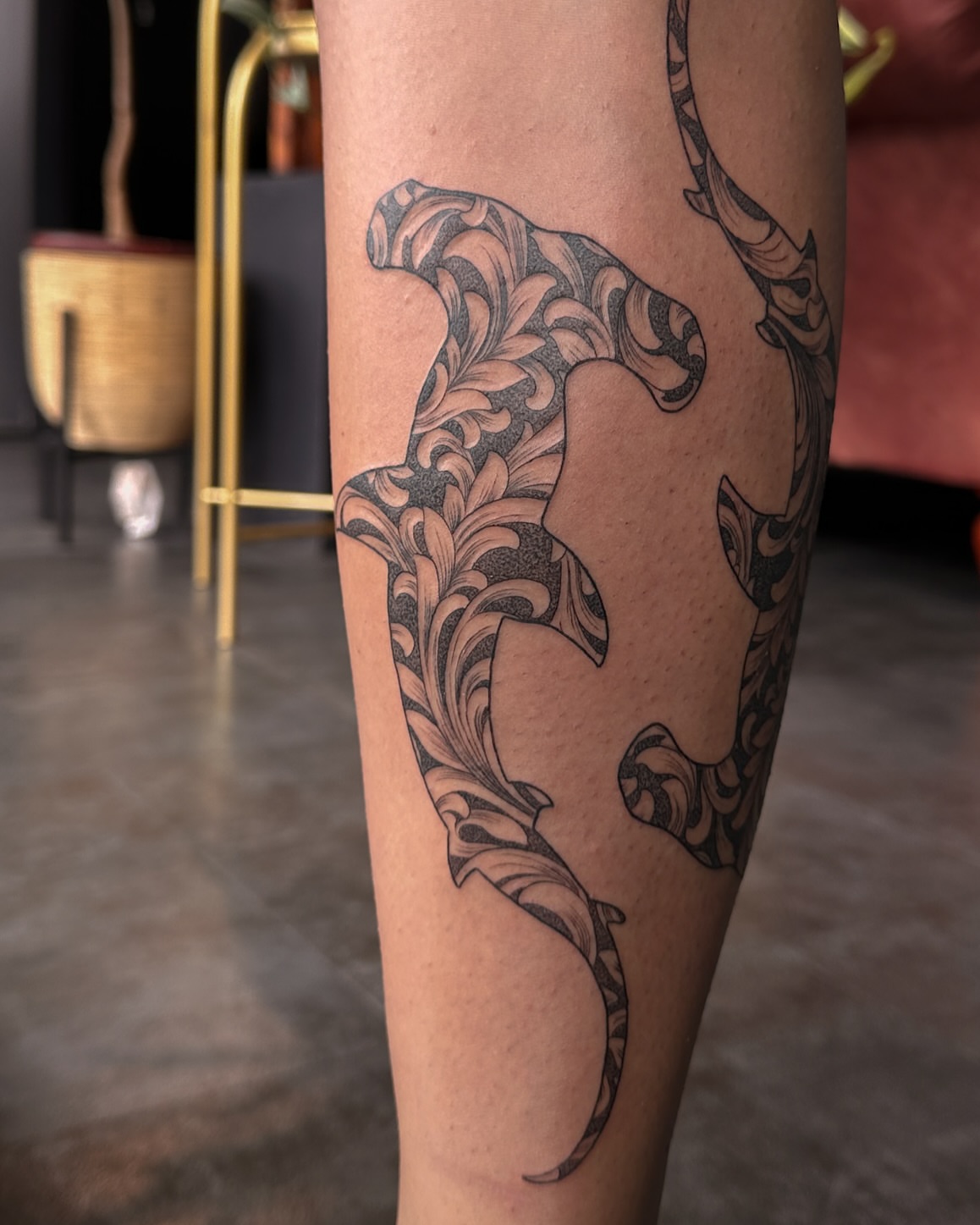 Shark black and grey tattoo on the forearm by James Hix - Tattoo Artist, Fort Worth, Texas