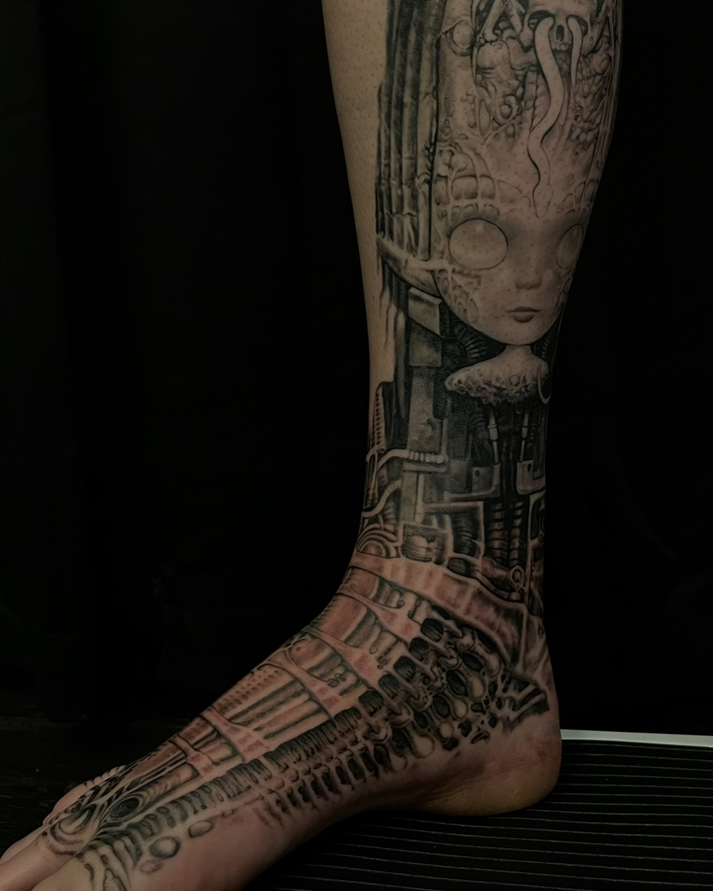 Tattoo by @shainesmithtattoo — black_and_grey, geometric