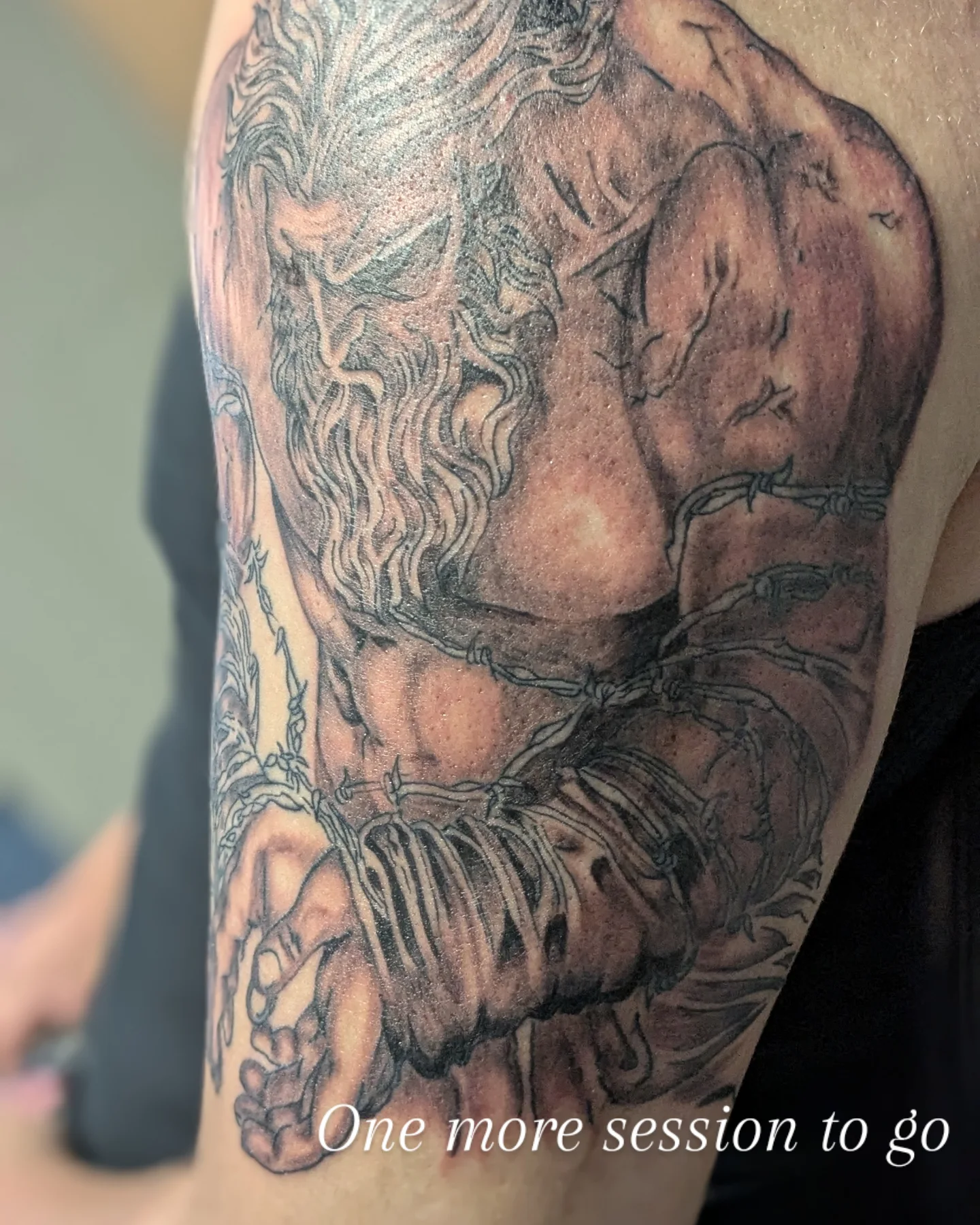 Tattoo by @andrennasparlor — black_and_grey