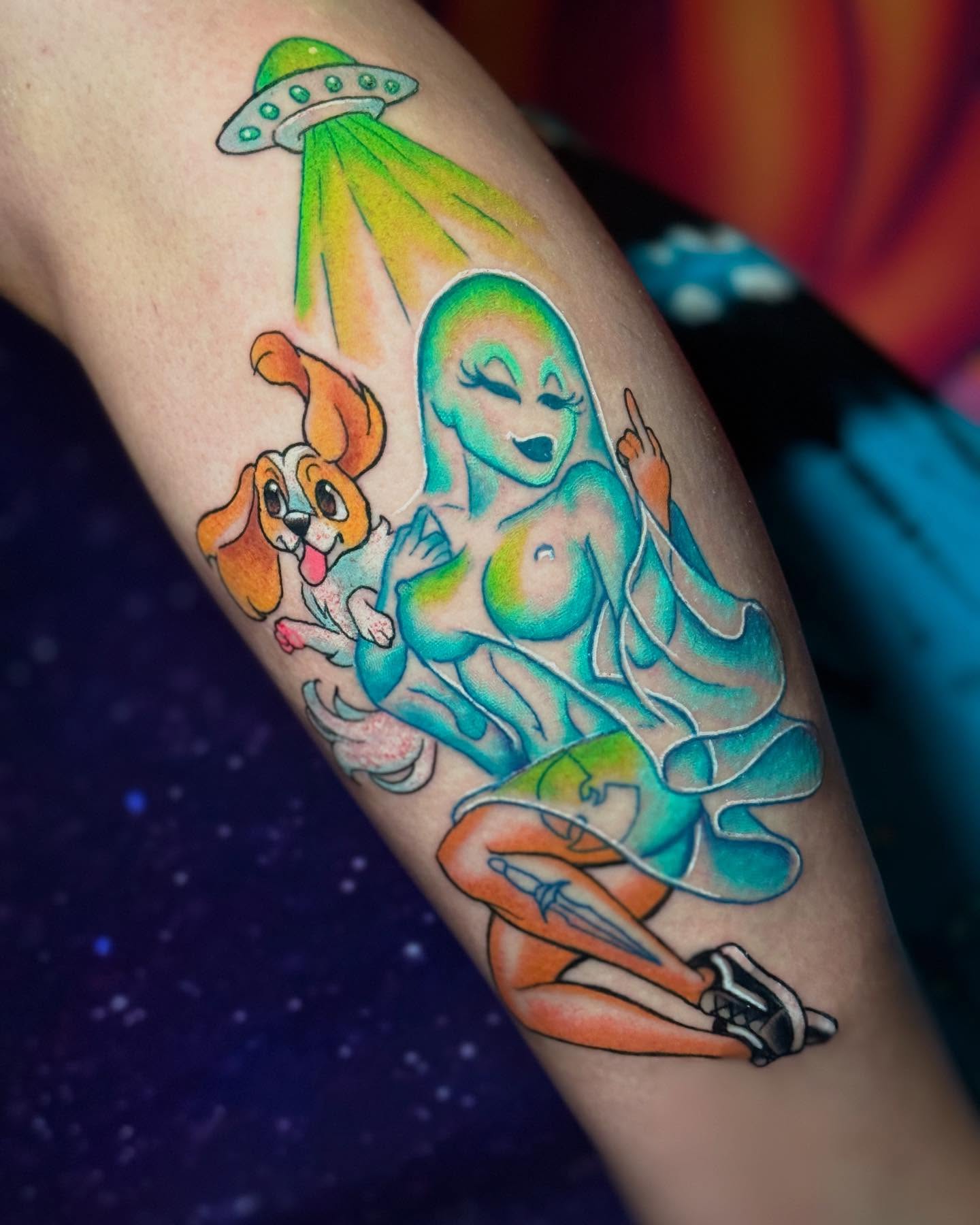 Tattoo by @krampusssytattoo — illustrative, surrealism