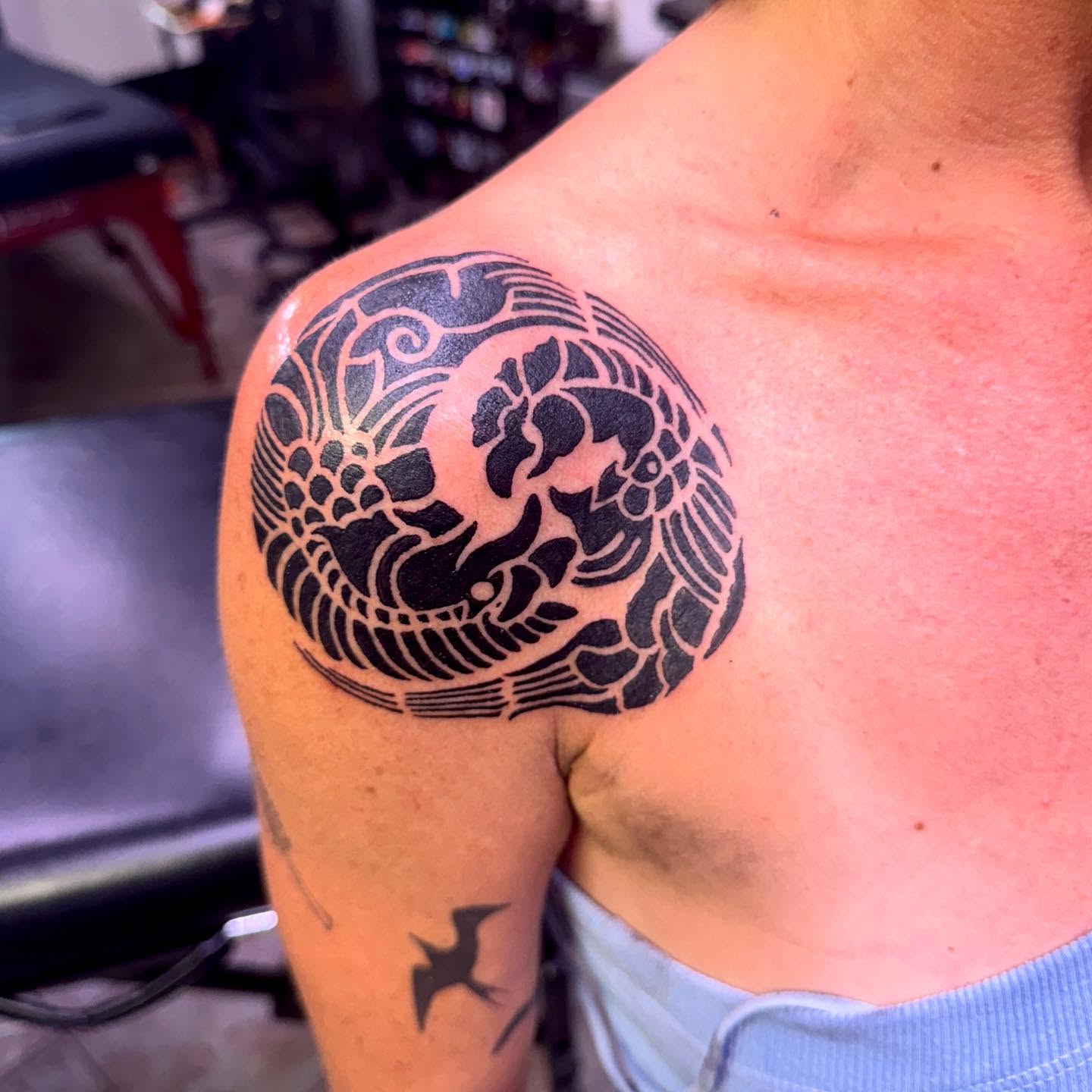 Tattoo by @splat_ter — black_and_grey