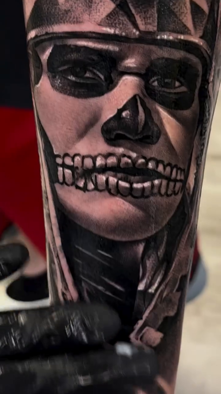 Tattoo by @tattoo_beez — realism, black_and_grey
