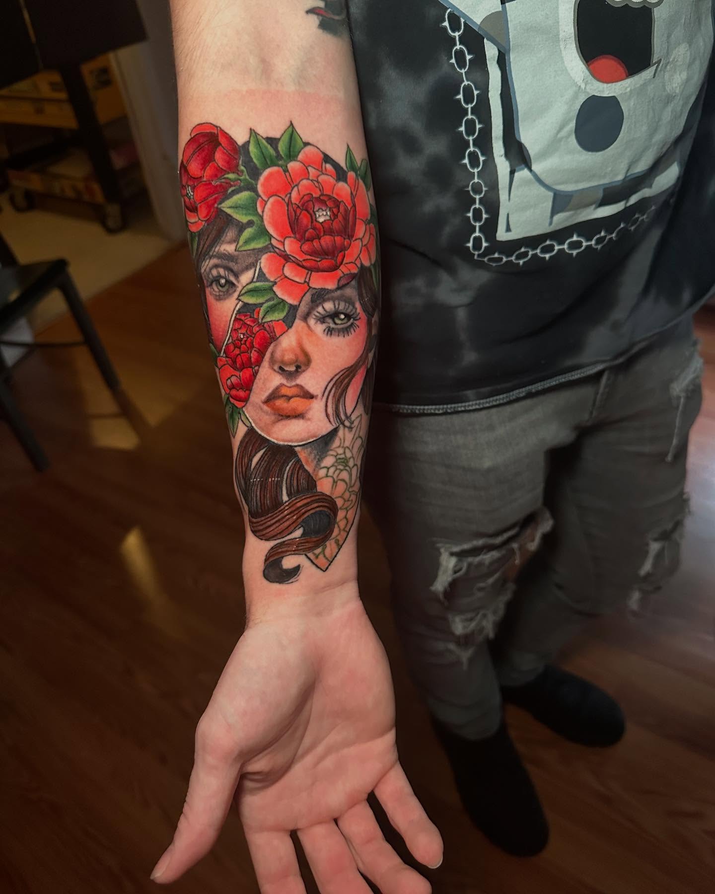 Tattoo by @tattooedwalnut — american_traditional, realism