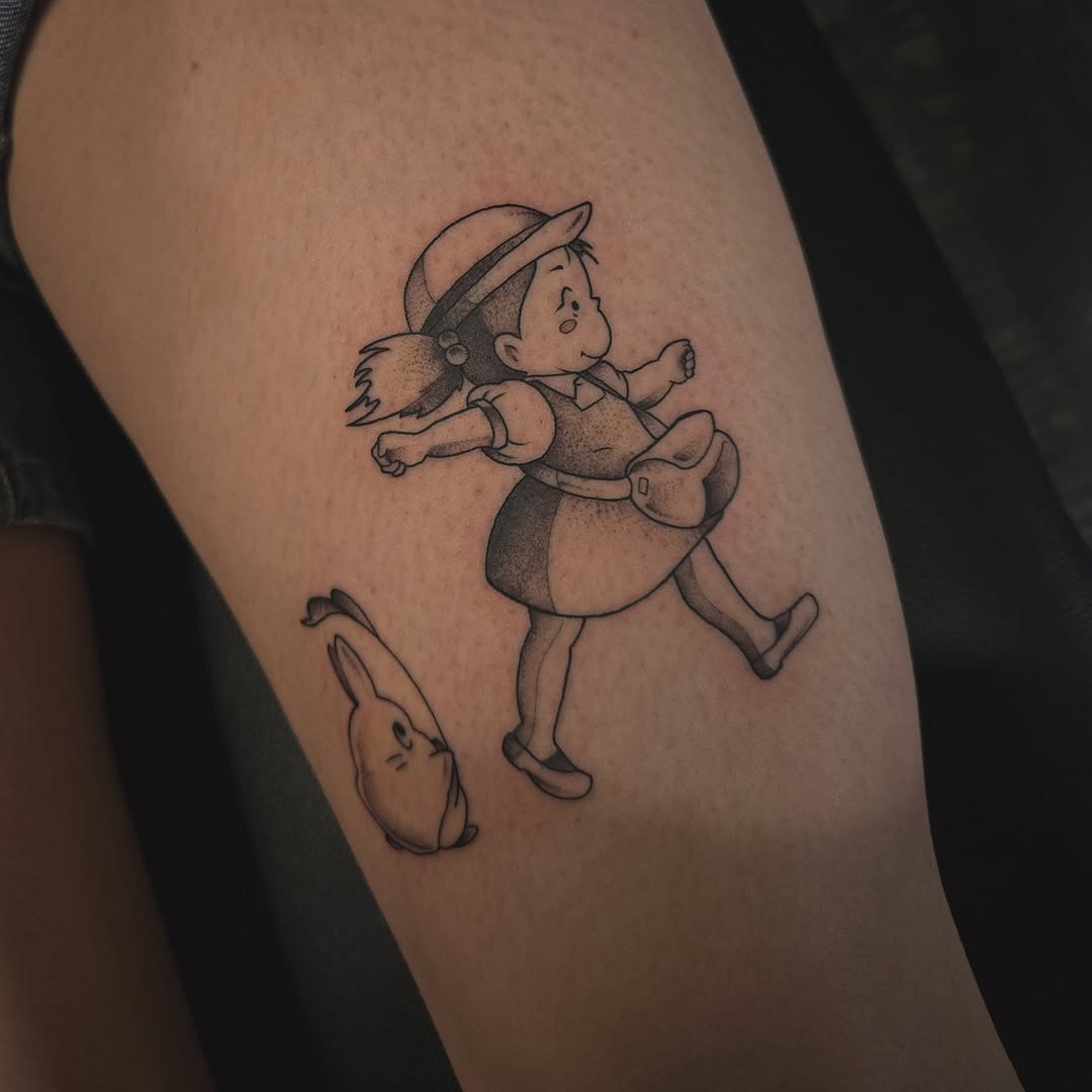 Tattoo by @alexandraathenstattoo — anime, fine_line