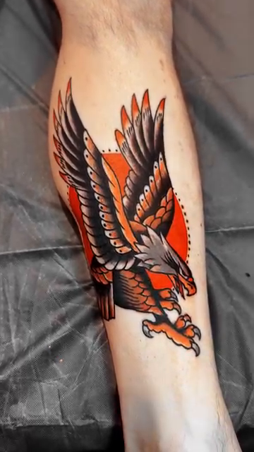Eagle American traditional tattoo by Massimiliano pennella
