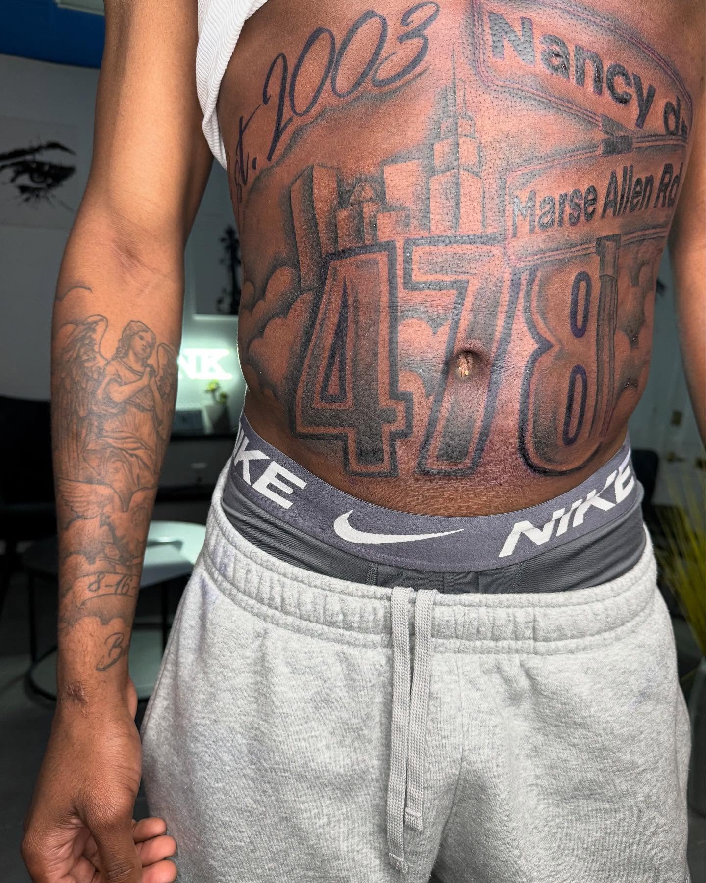 Tattoo by @shyluhv — black_and_grey