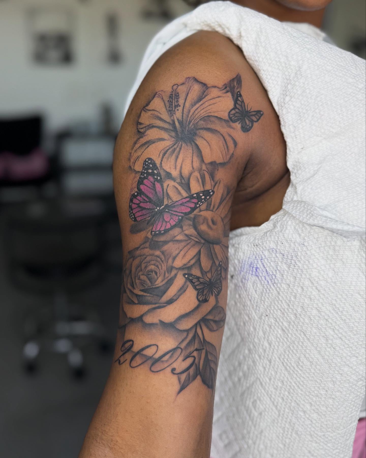 Tattoo by @shyluhv — black_and_grey, realism