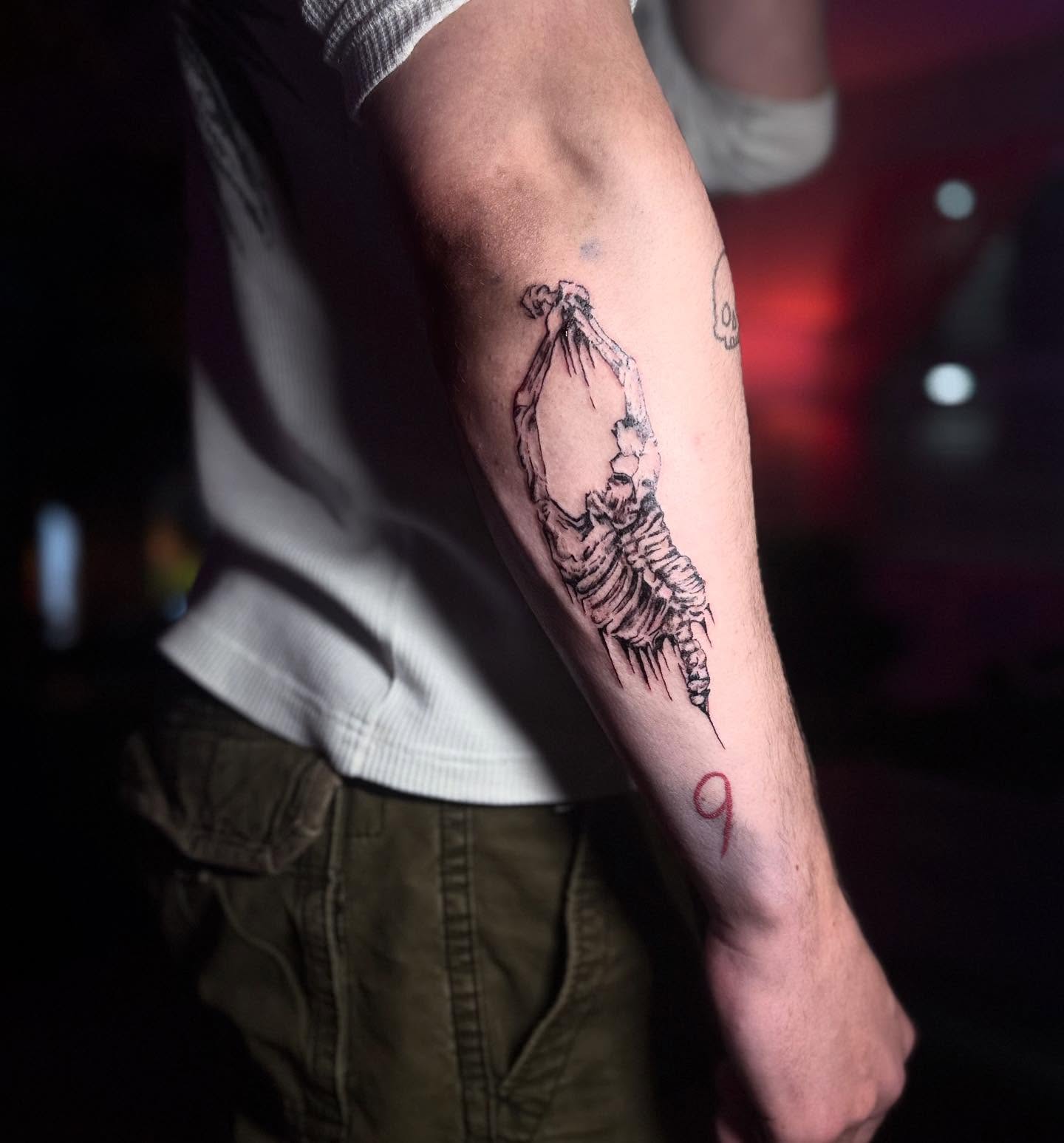 Praying hands realism tattoo on the forearm by Cullen-Lee