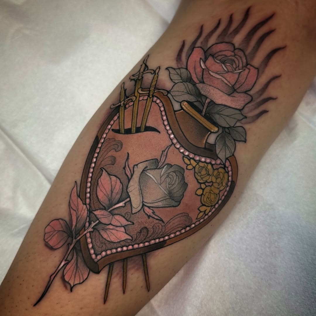 Tattoo by @lockejessmonster โ american_traditional, dotwork