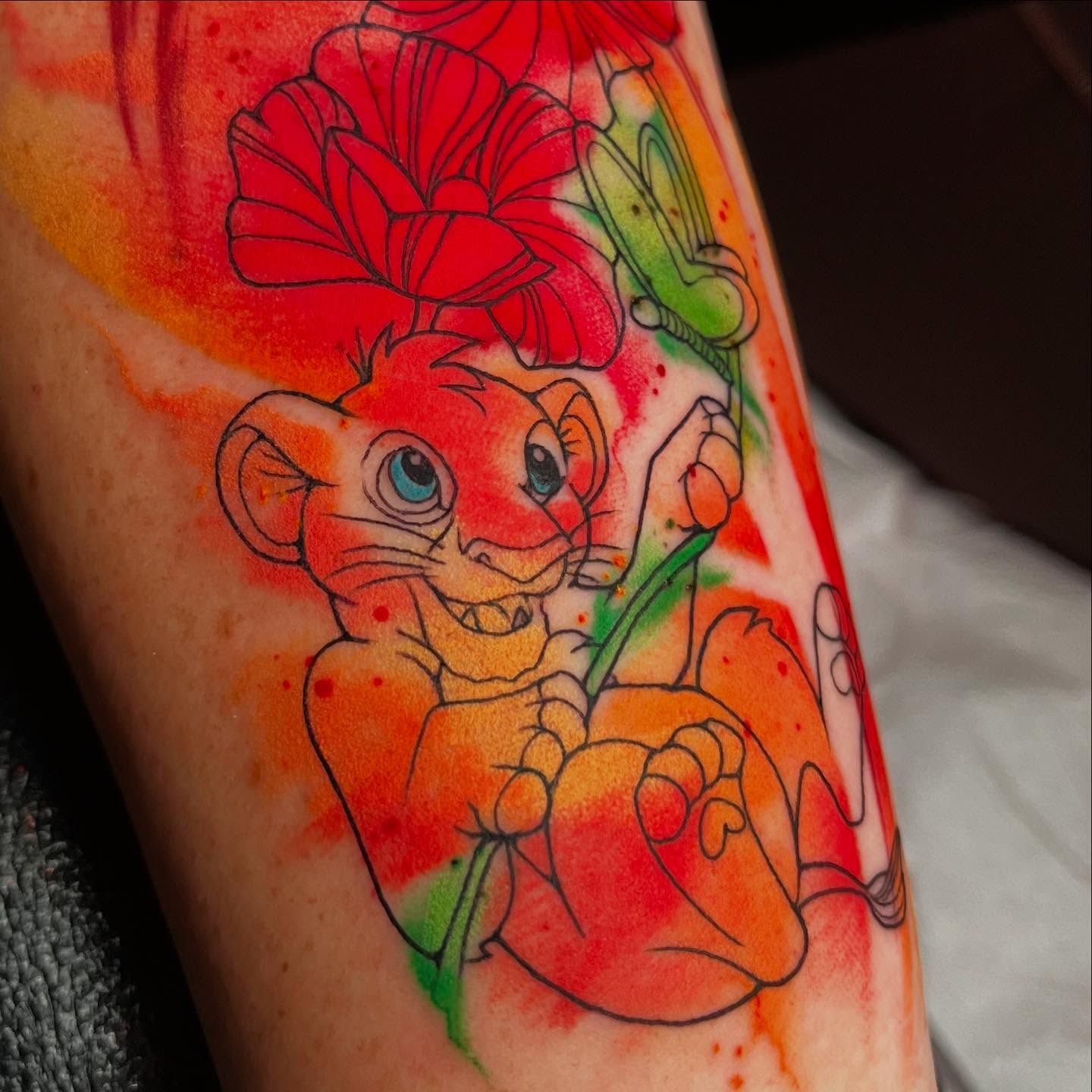 Tattoo by @rarepandatats — new_school, watercolor