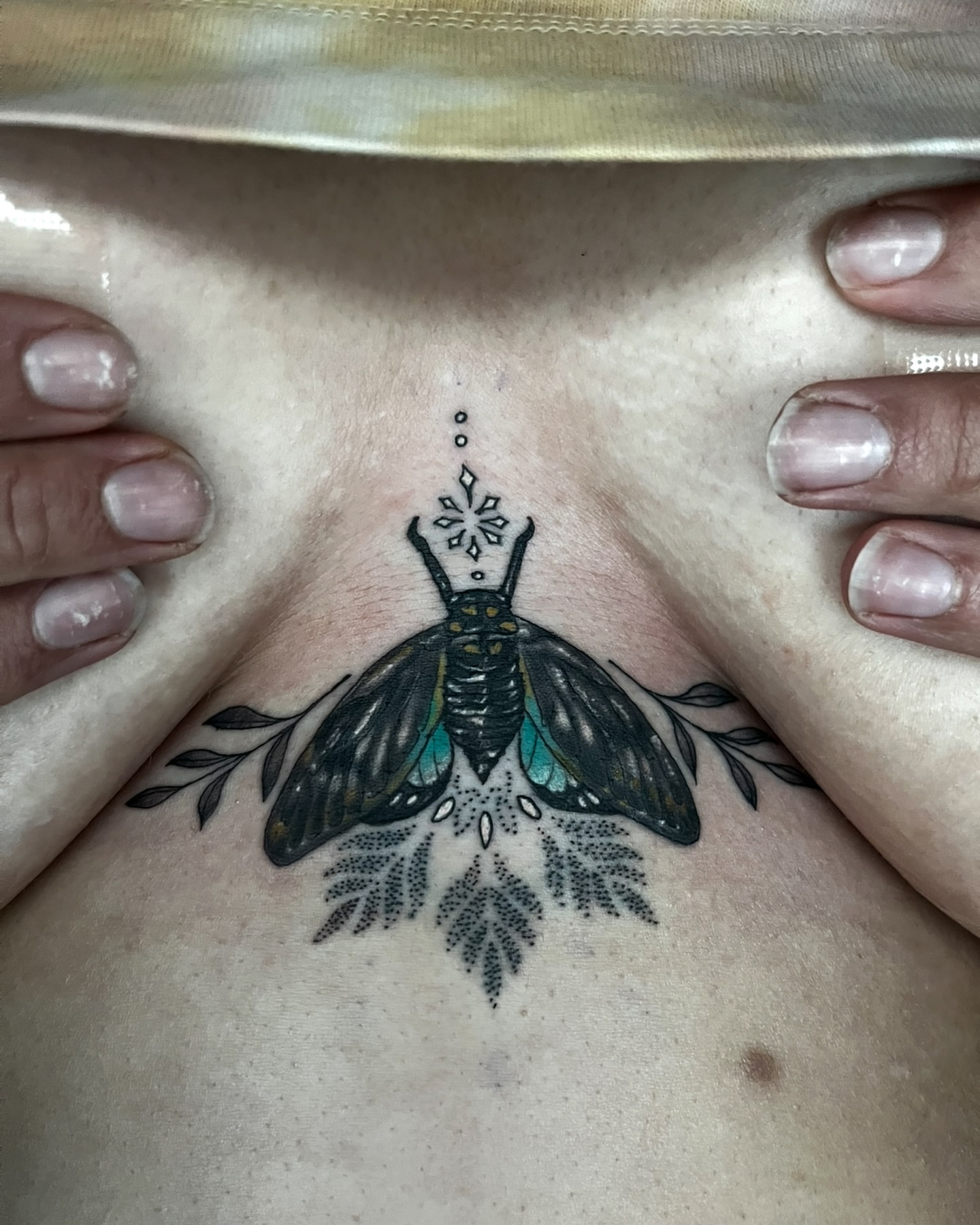 Tattoo by @kelvin_joet — dotwork, geometric