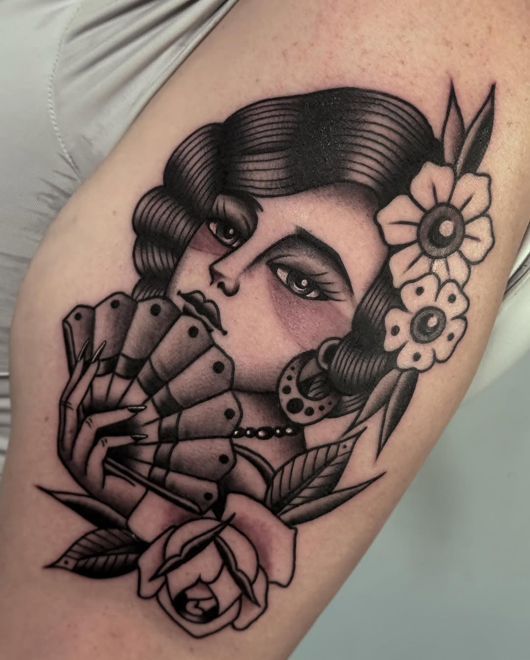 Tattoo by @corycraft — american_traditional, black_and_grey