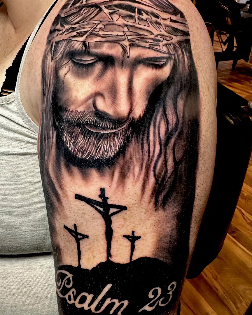 Tattoo by @ochtattoos — realism, black_and_grey
