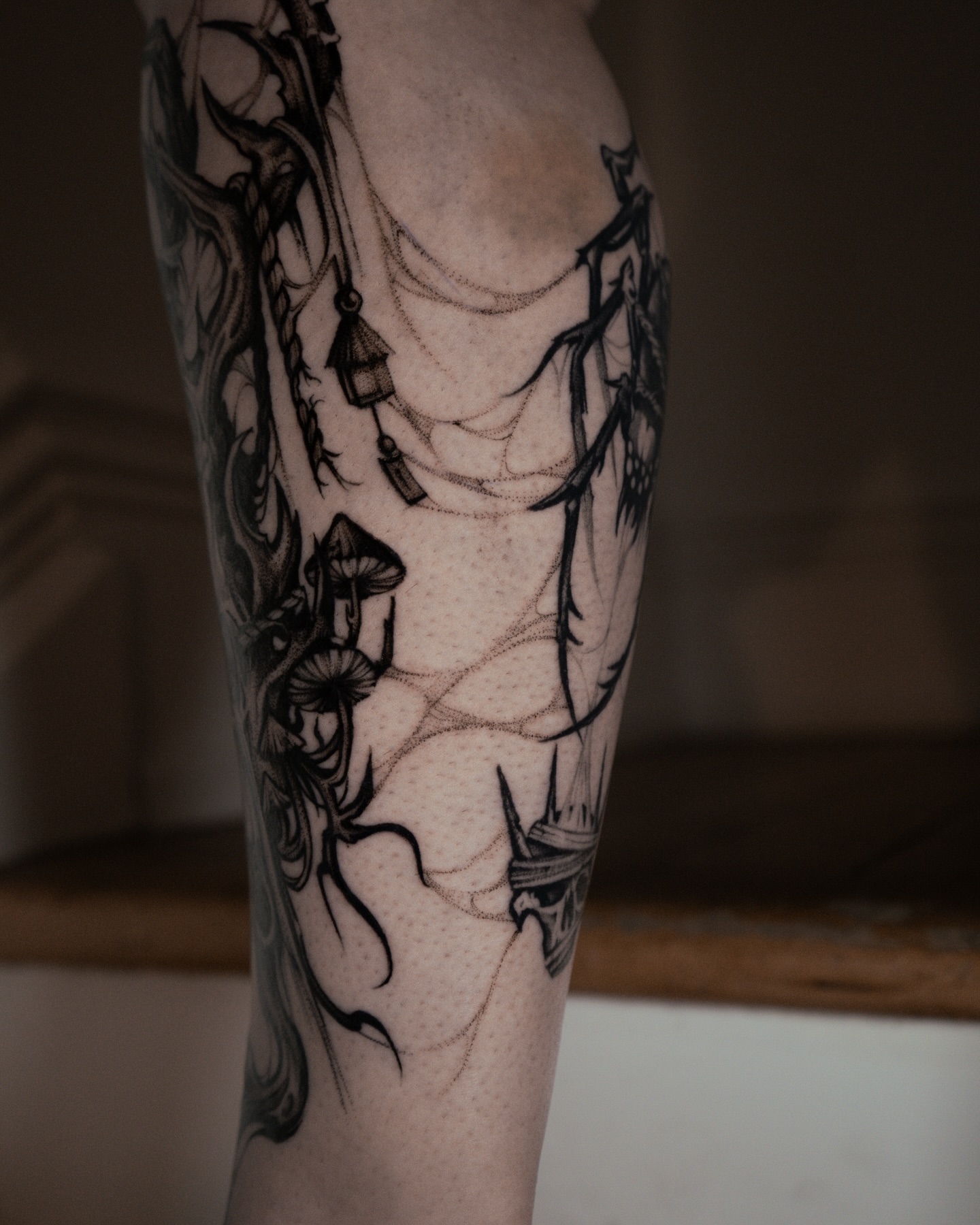 Tattoo by @bru.blackink — dotwork, black_and_grey