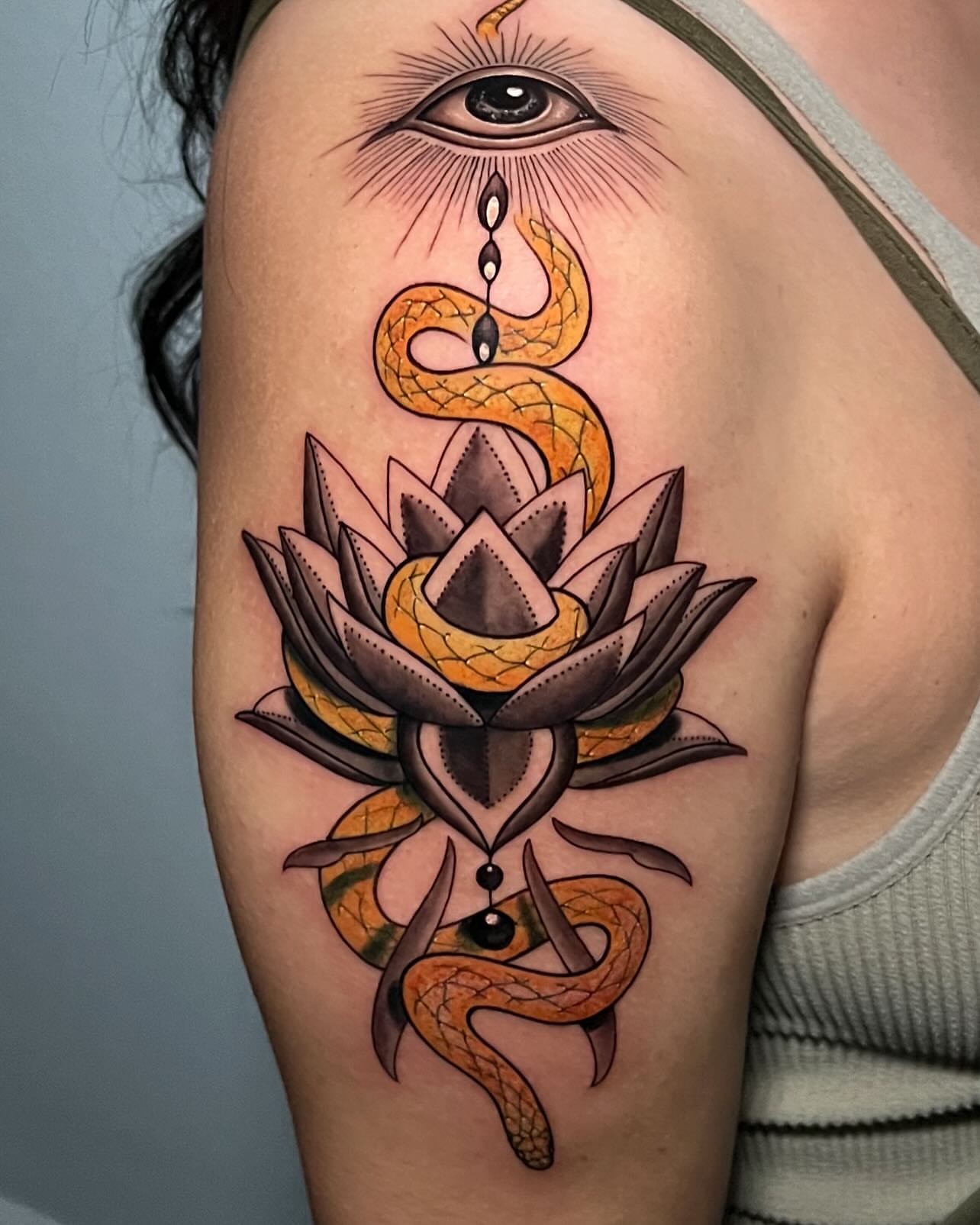Tattoo by @cuzmatt — american_traditional, dotwork