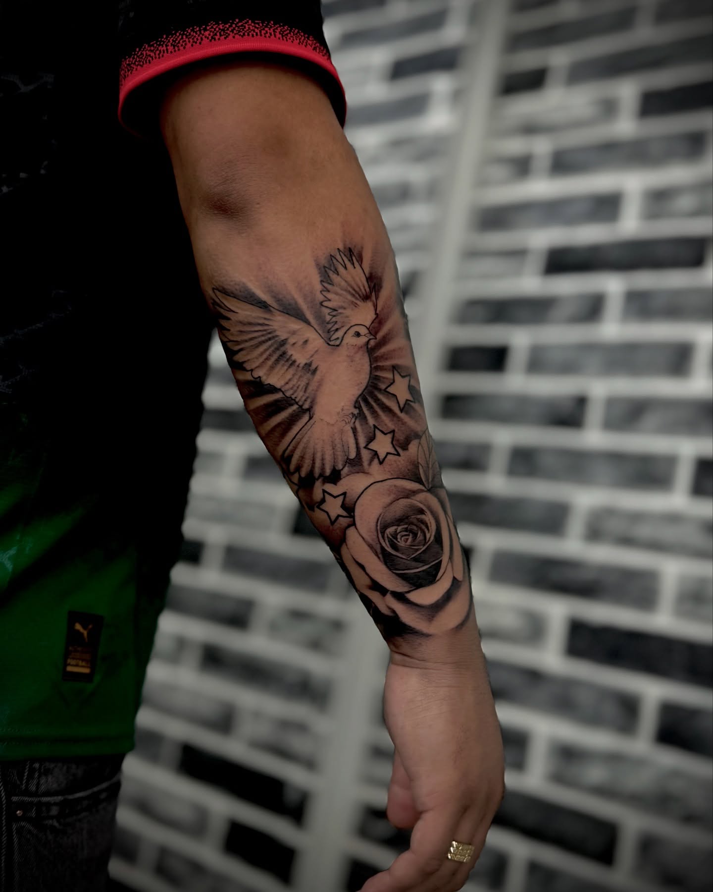 Tattoo by @_mitsukochingart — black_and_grey