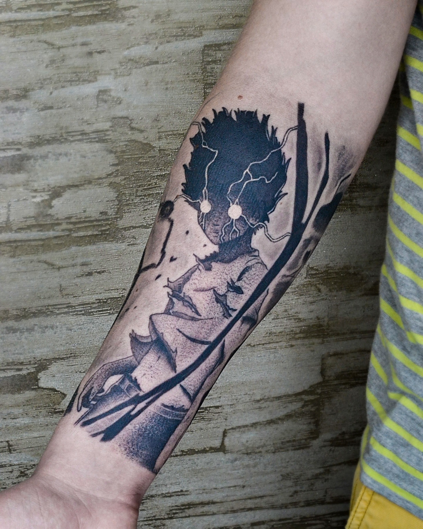 Tattoo by @egorgoltva — dotwork, anime