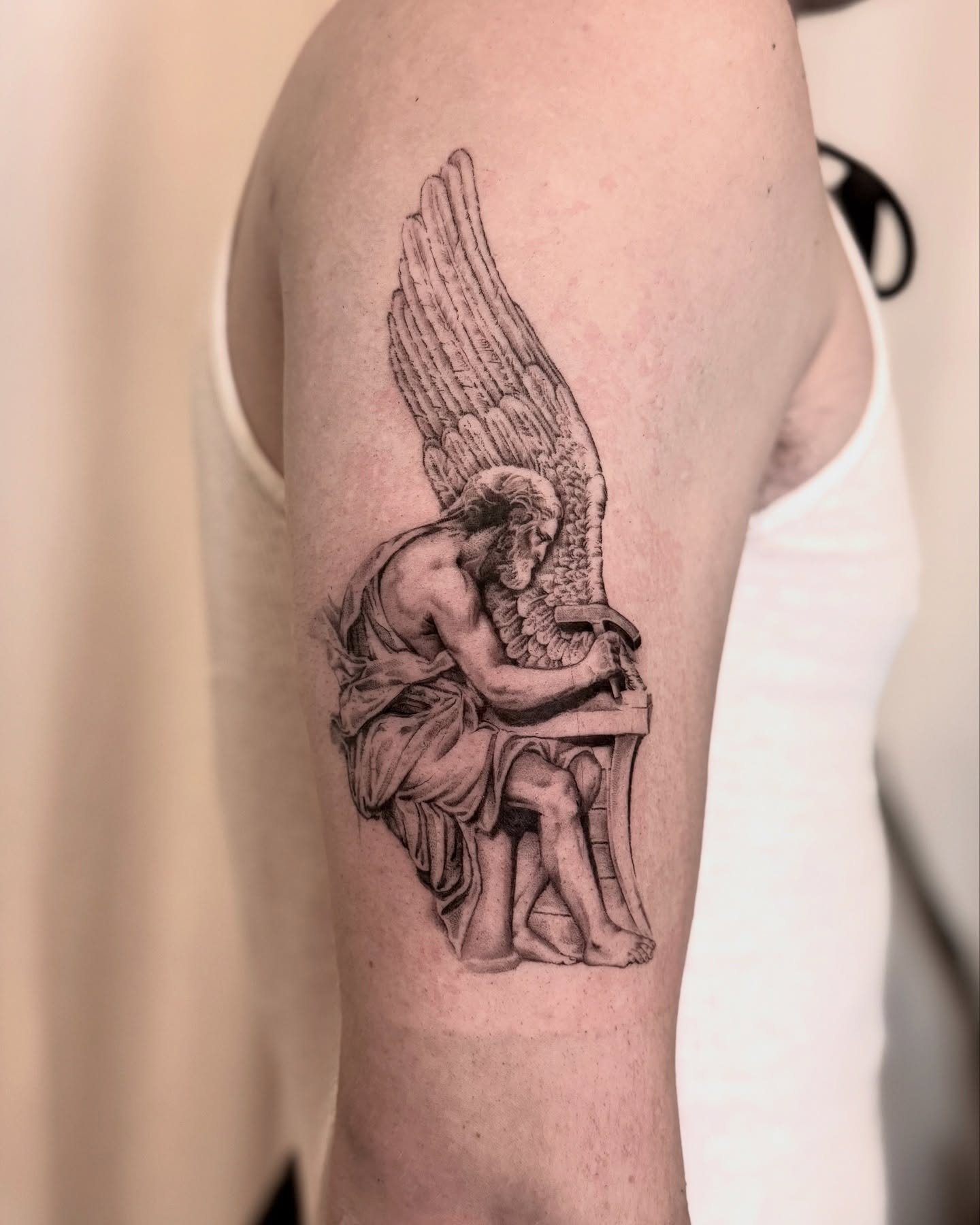 Tattoo by @oori_tattoo — realism, black_and_grey