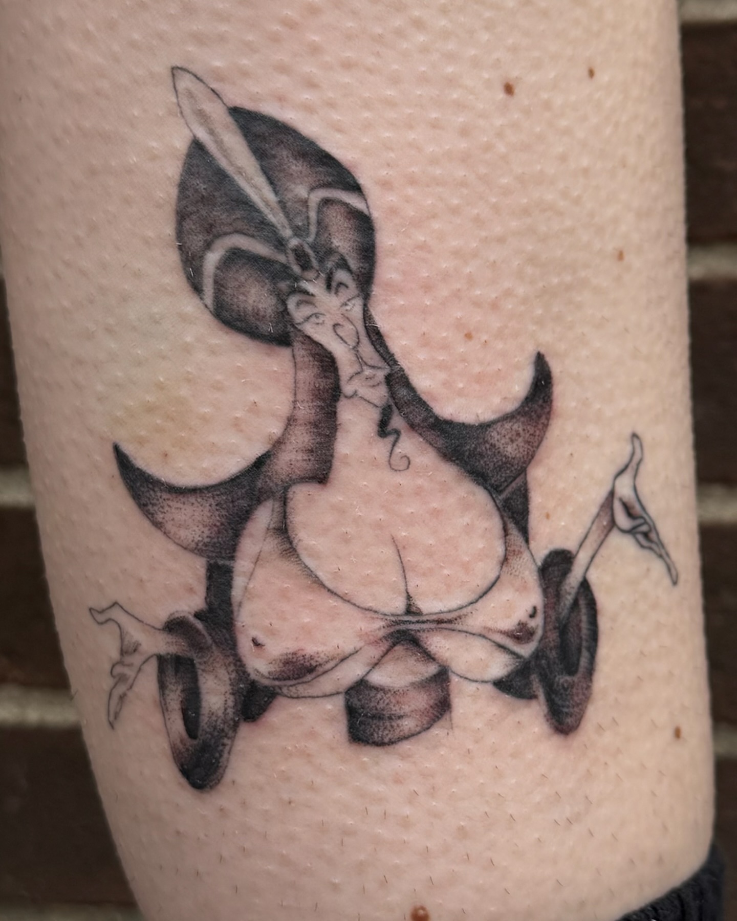 Mermaid dotwork tattoo on the forearm by Milo