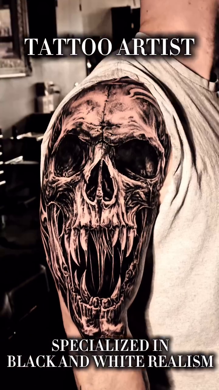 Tattoo by @jackitsforever — black_and_grey, realism