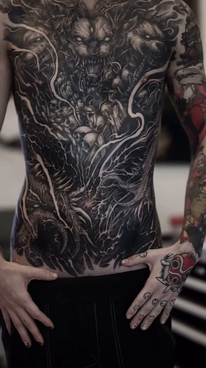 Tattoo by @rokyeom_ β japanese_irezumi, black_and_grey