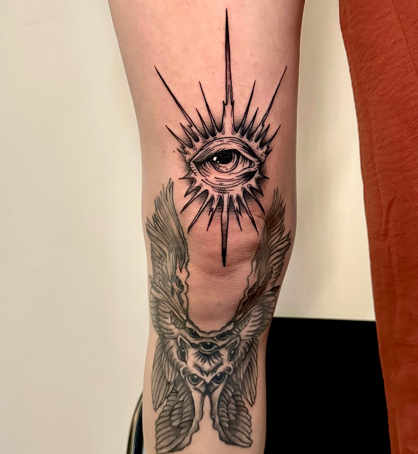 Eye and eagle realism tattoo on the forearm by Abby ✣ fineline and blackwork ✣