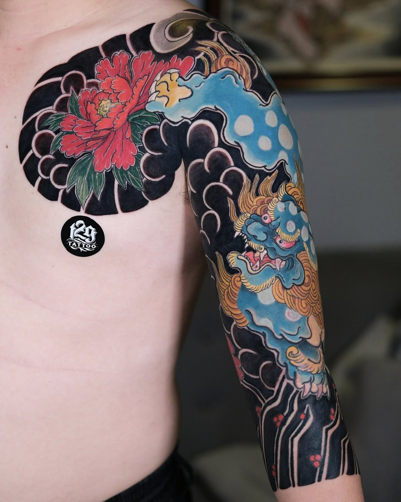 Tattoo by @cdragontattoo — japanese_irezumi, dotwork