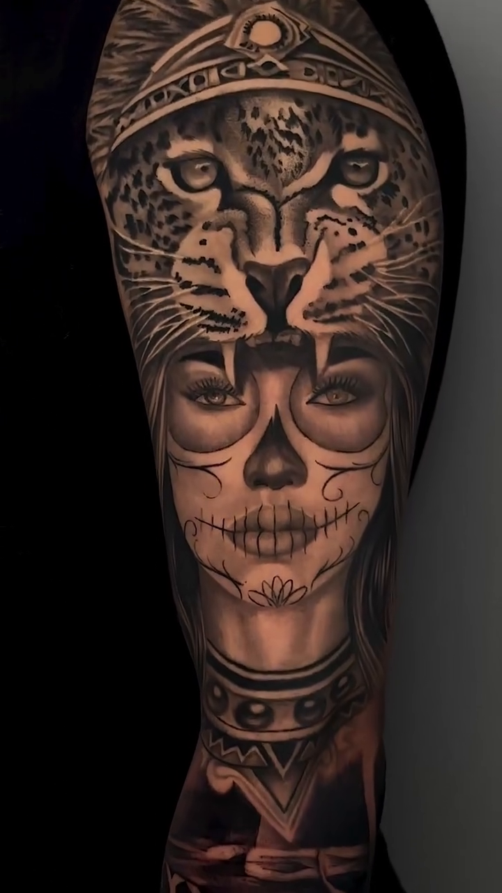 Tattoo by @inkedbykiki — dark_realism, black_and_grey