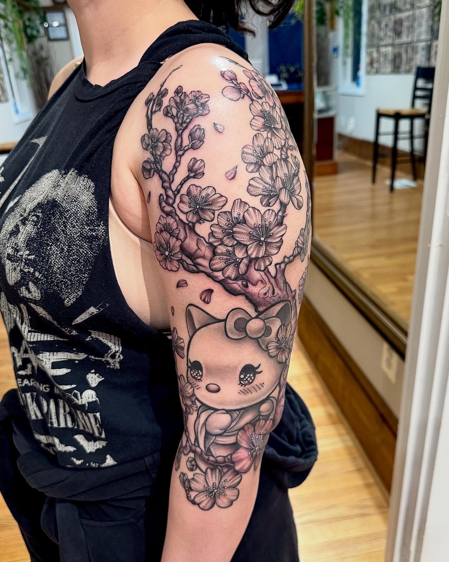 Tattoo by @wewontbesaved — dotwork, anime
