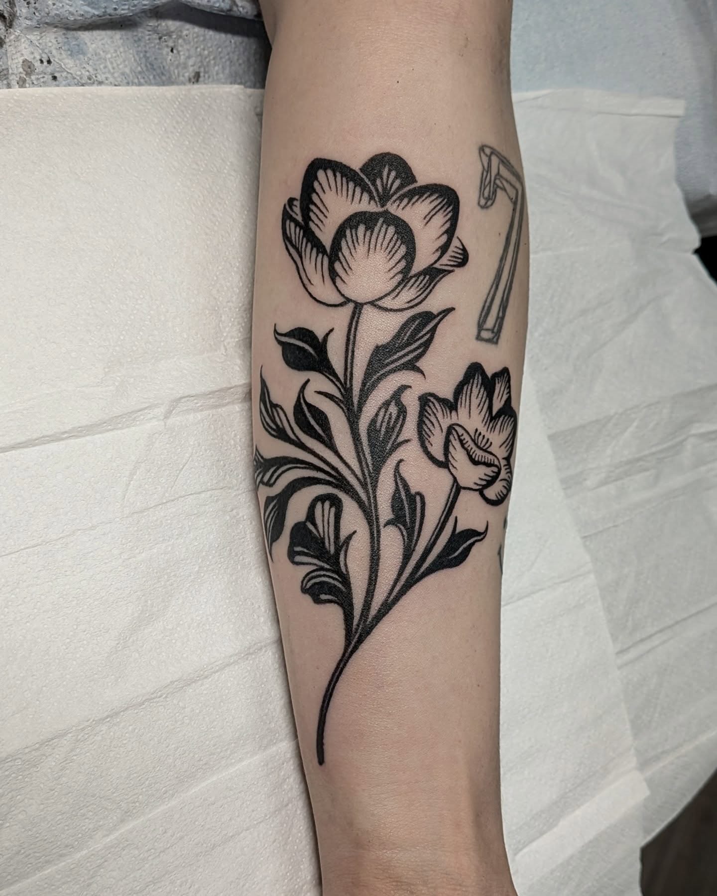 Tattoo by @darkdaystattoos — black_and_grey