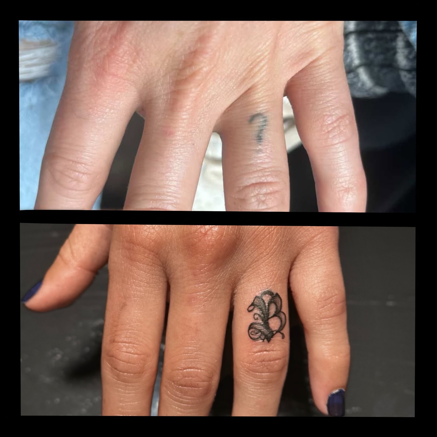 Fleur-de-lis black and grey tattoo on the hand by Jewels, St. George, Utah