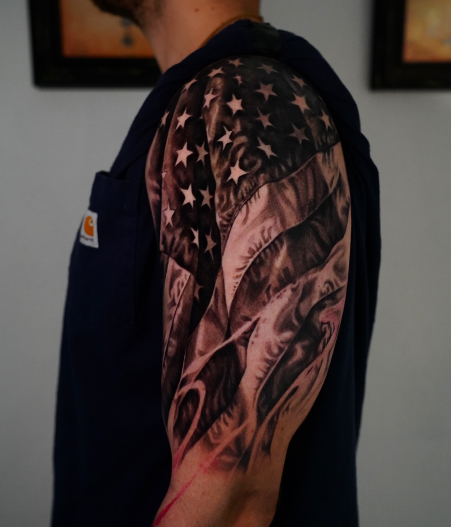 Tattoo by @artravieso_tattoo — black_and_grey