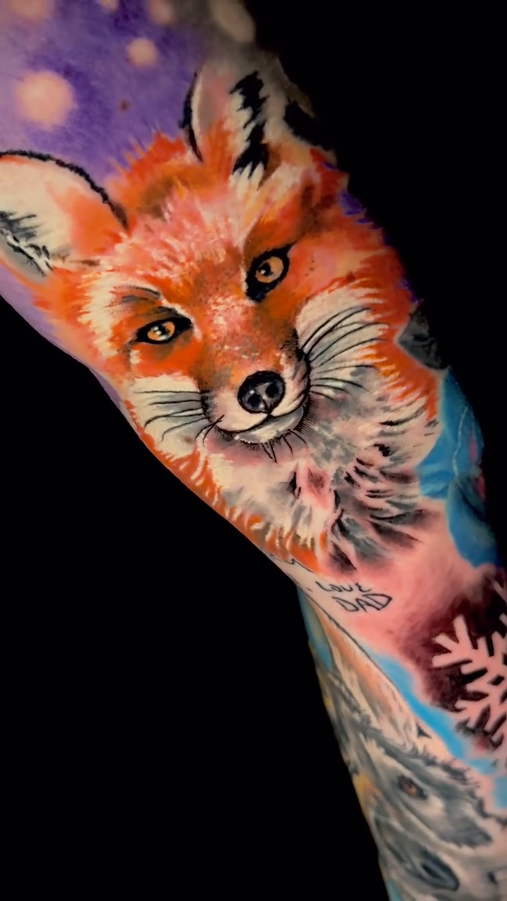 Tattoo by @bloodmoney_tattoos — realism, watercolor