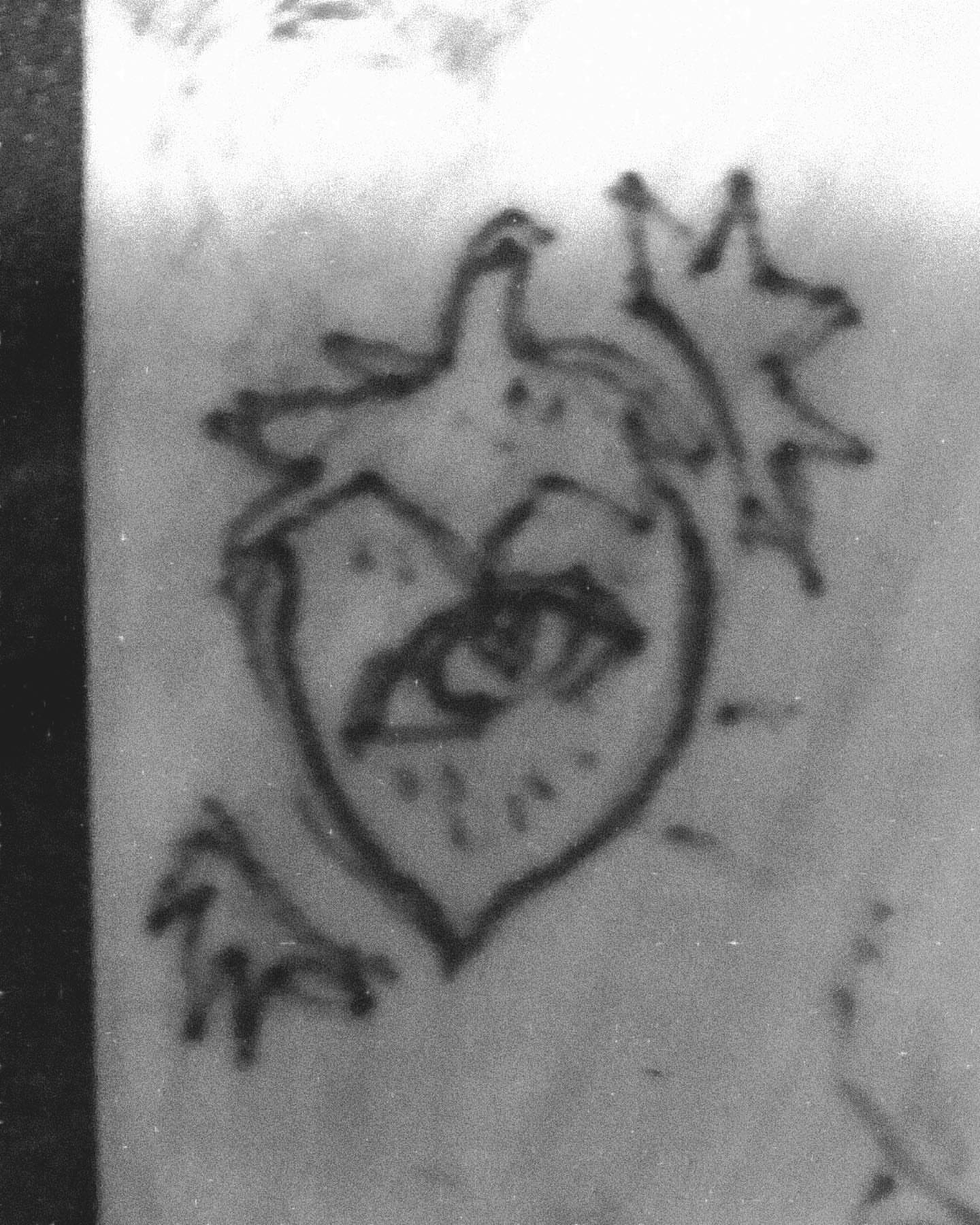 Heart with star black and grey tattoo on the forearm by 💜✨🥀⚡🔮ヘンドリックスの家 🖤👁🤘🏽🔥, Irvington, New Jersey
