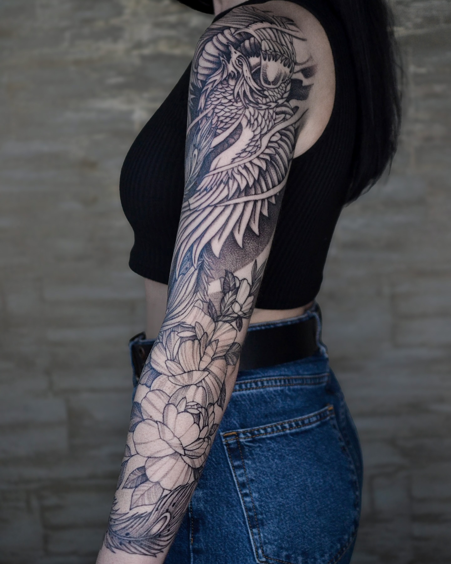 Tattoo by @egorgoltva — black_and_grey, japanese_irezumi