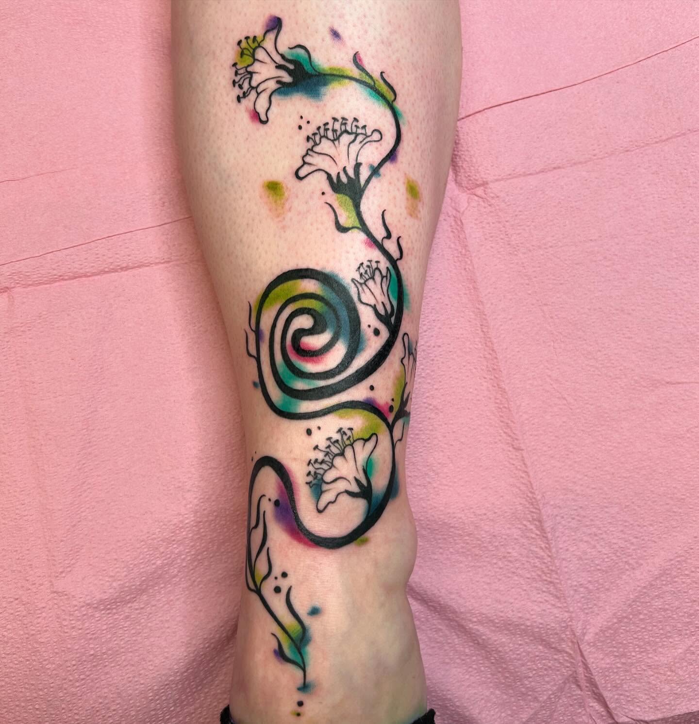 Tattoo by @mar.tattedfairy — watercolor
