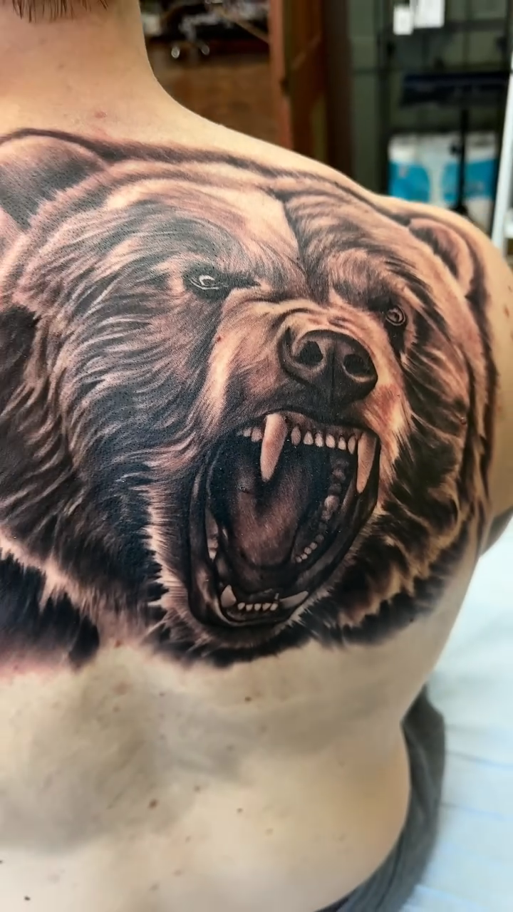 Tattoo by @brycemoodietattoo — realism, black_and_grey