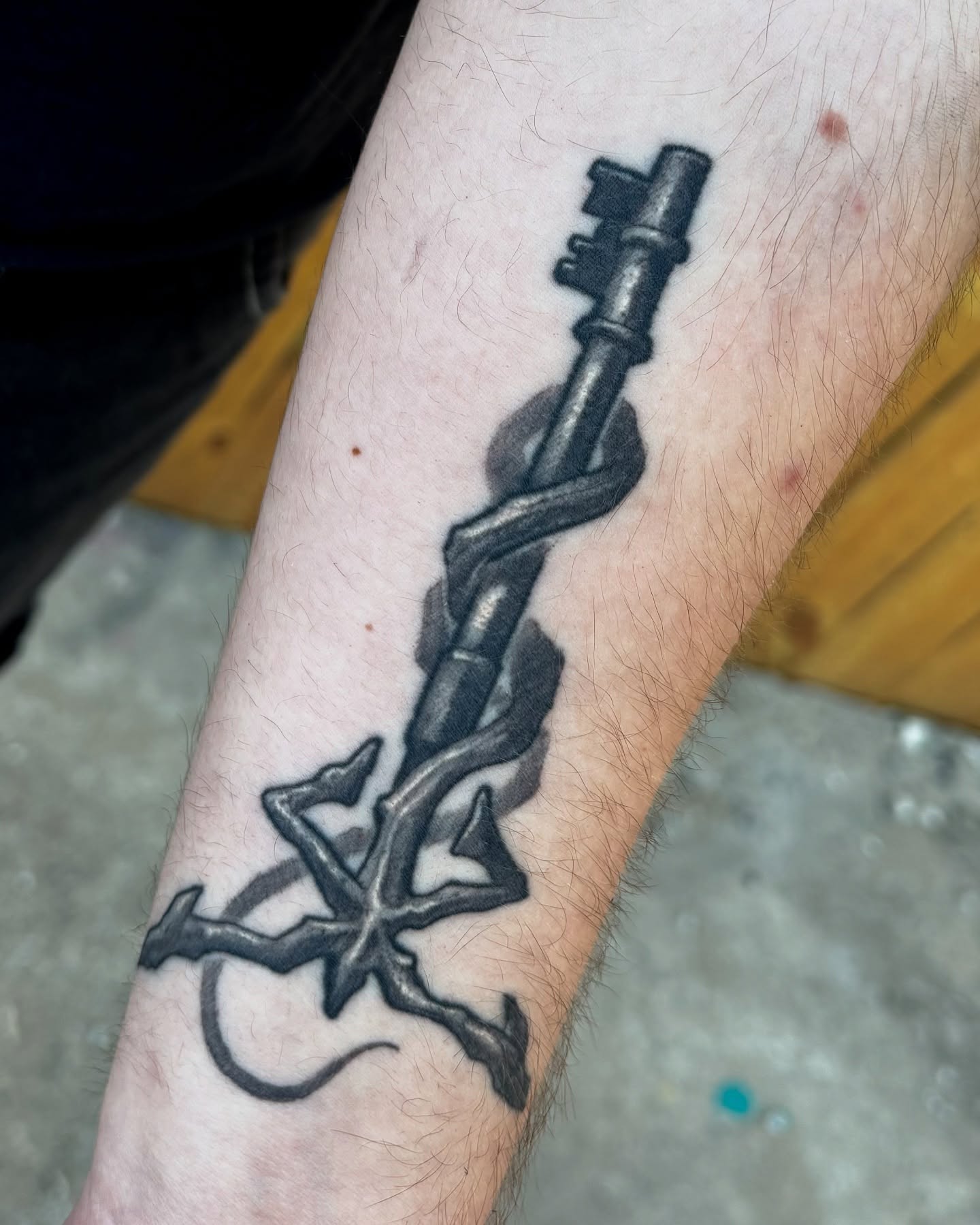 Tattoo by @bloodstonetattoos — black_and_grey