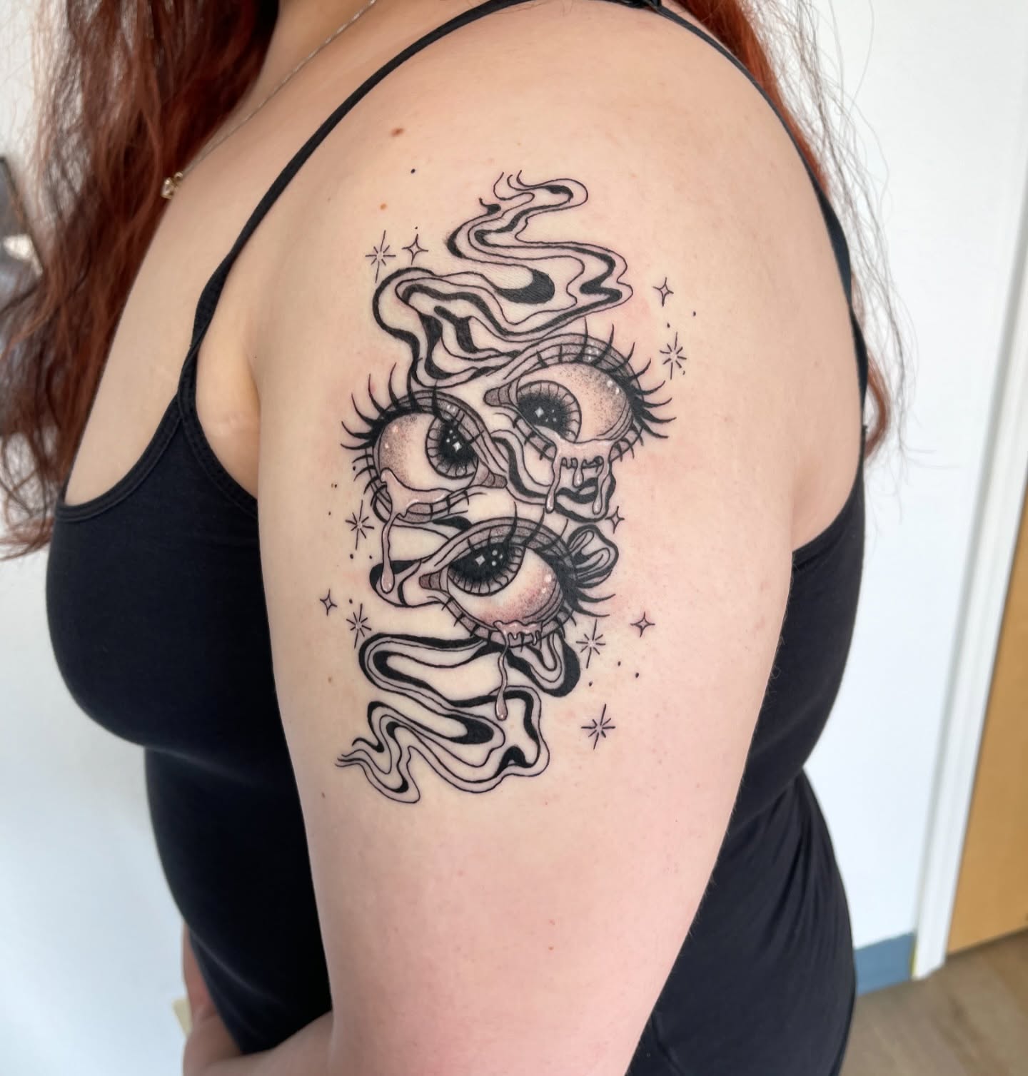Tattoo by @milkas_tatt2 β black_and_grey, surrealism