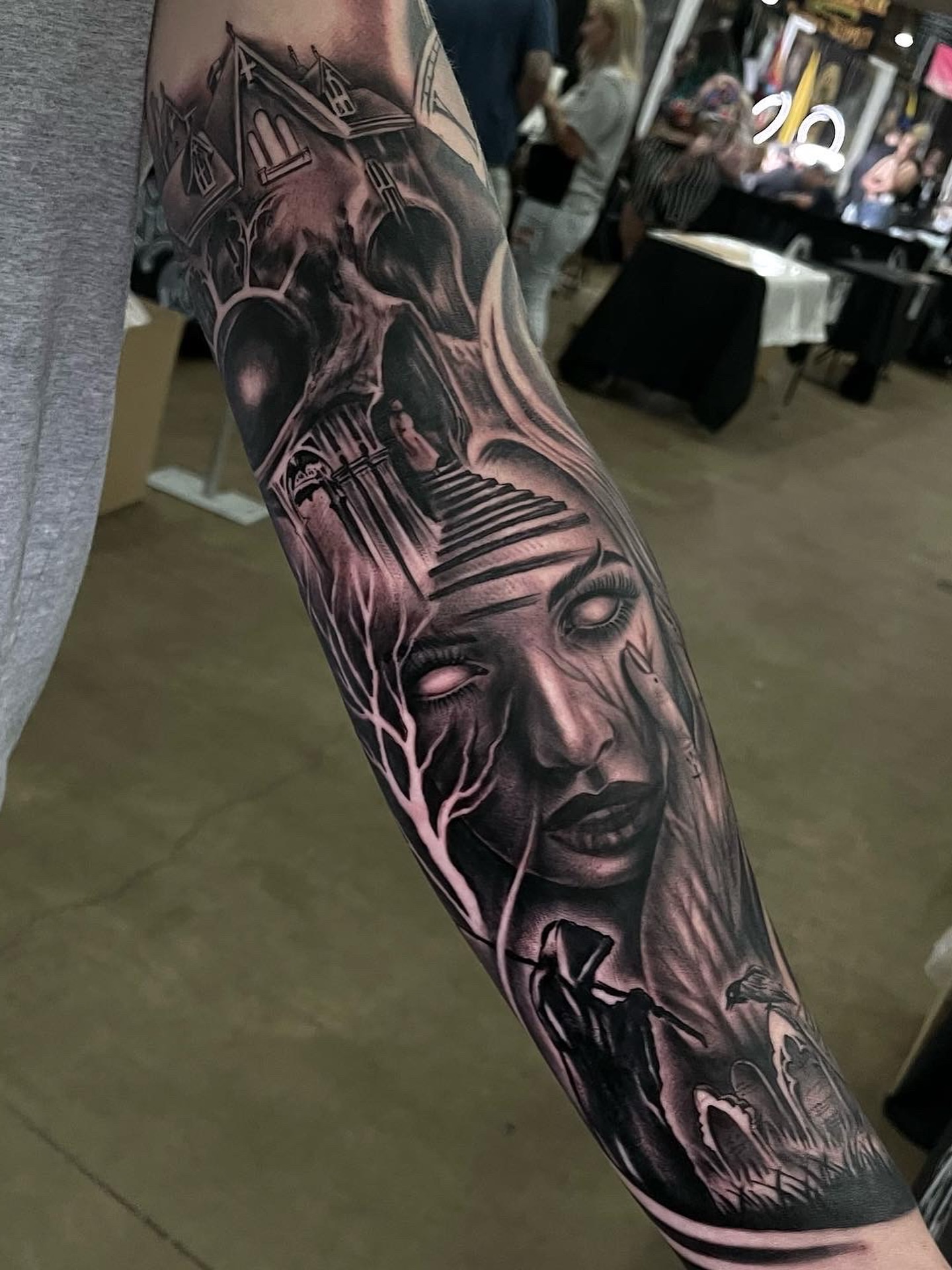 Tattoo by @valg703_tattoo — dark_realism, black_and_grey
