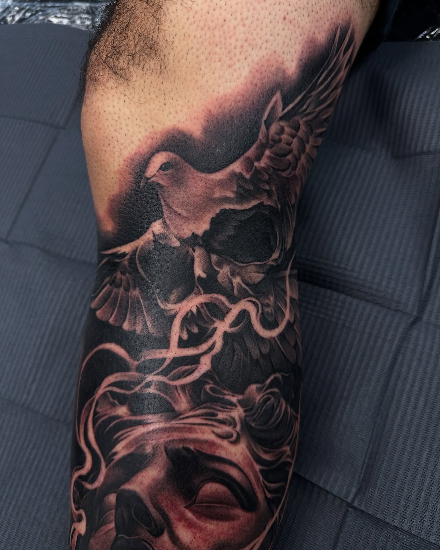 Tattoo by @angelstat2 — dark_realism, black_and_grey