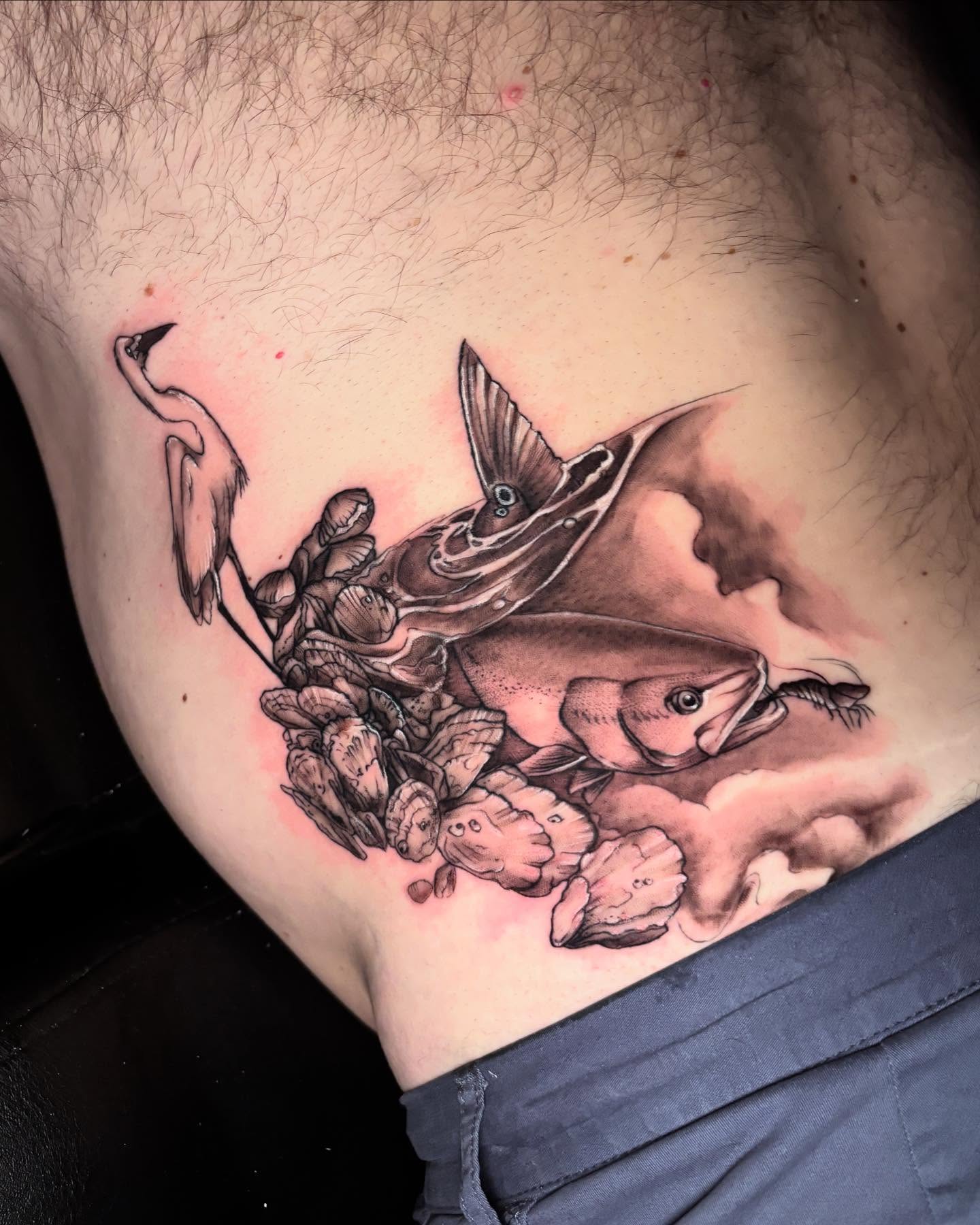 Tattoo by @kay_tatz — realism, dotwork