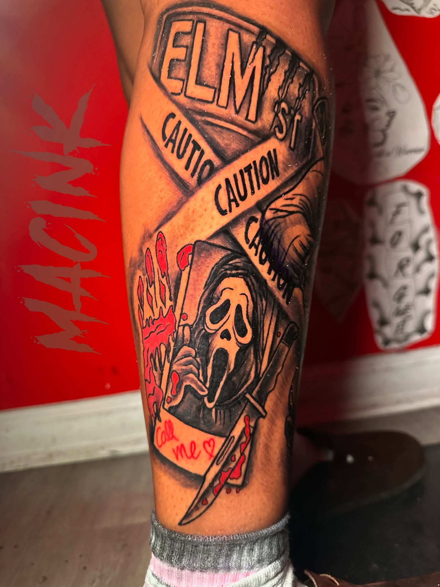 Scream ghost neo-traditional tattoo on the forearm by ATL Tattoo Artist💲
