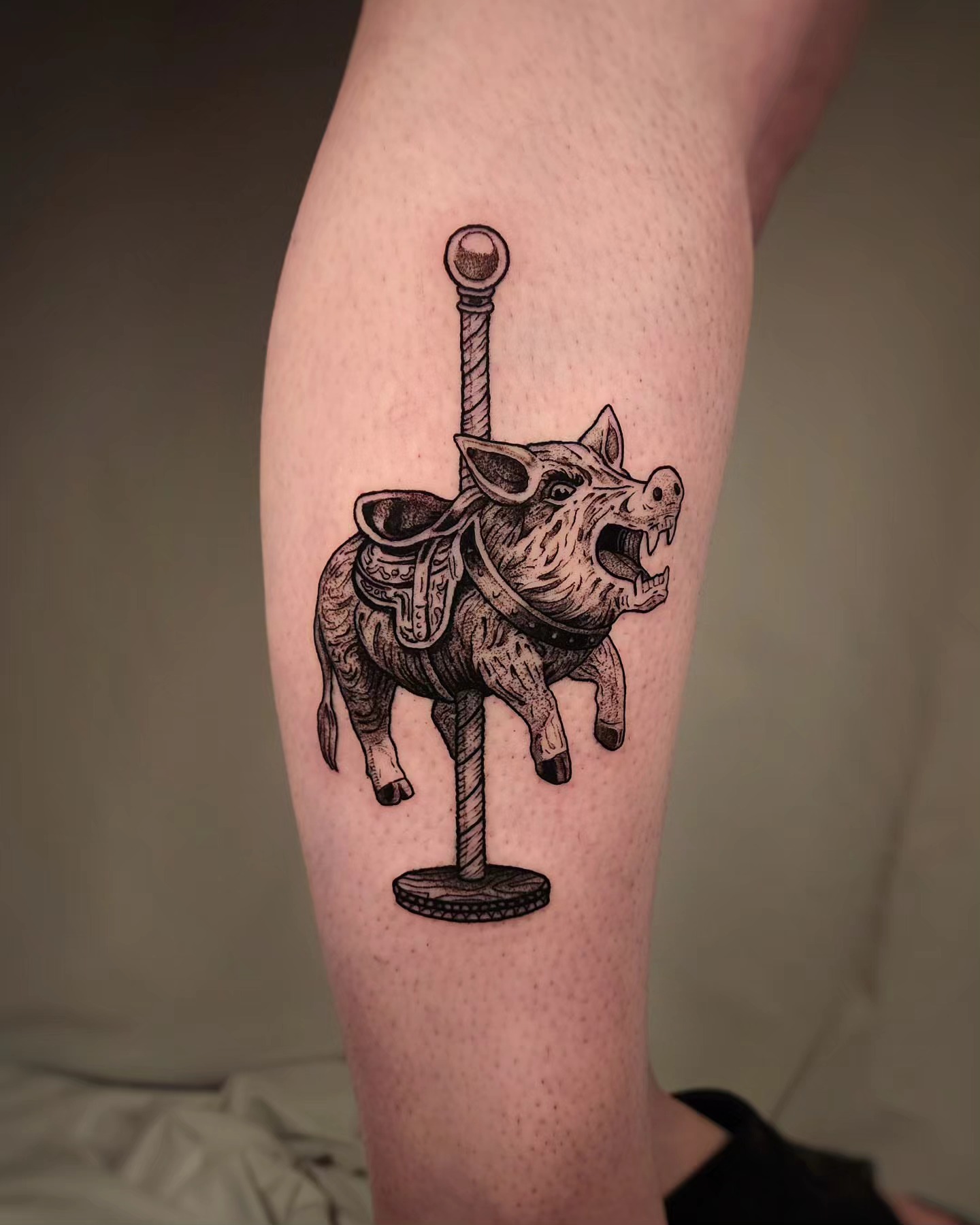 Tattoo by @whitneycaskeytattoos — black_and_grey