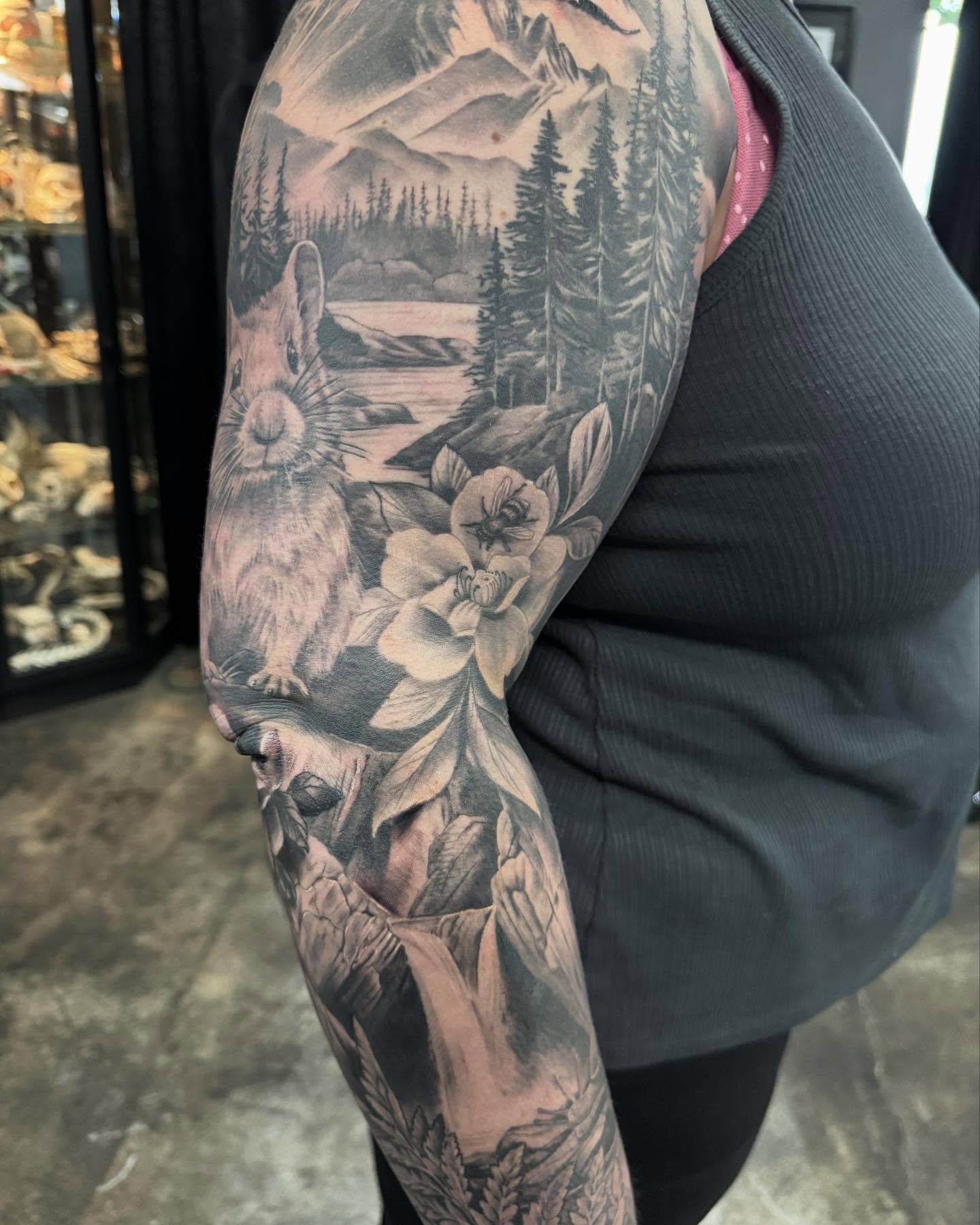 Tattoo by @travisbrowntattoos — realism, black_and_grey