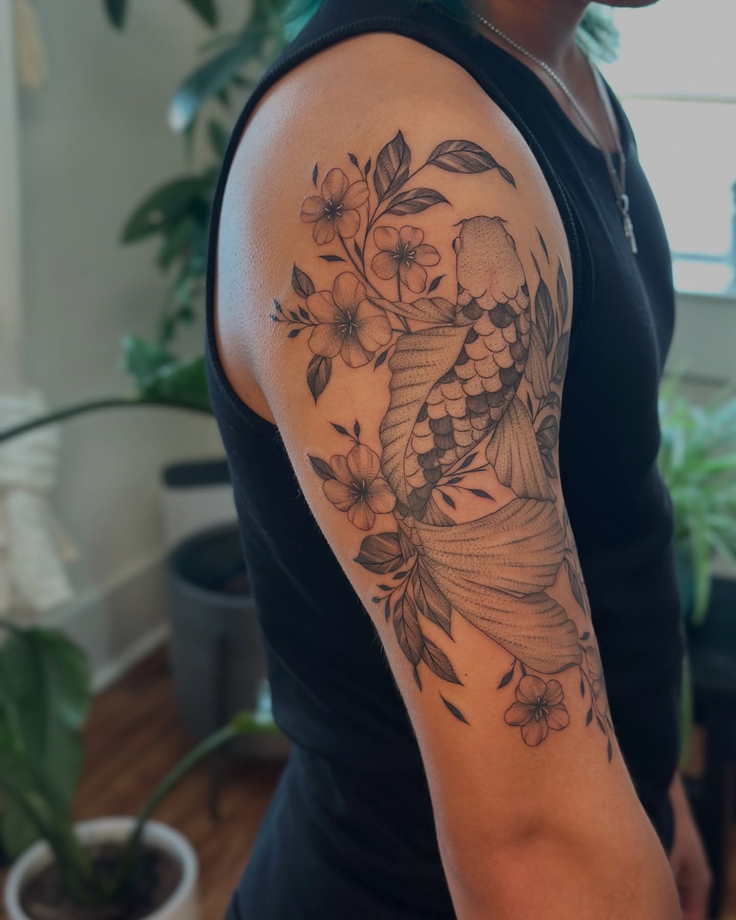Tattoo by @vreevestattoo โ dotwork, black_and_grey