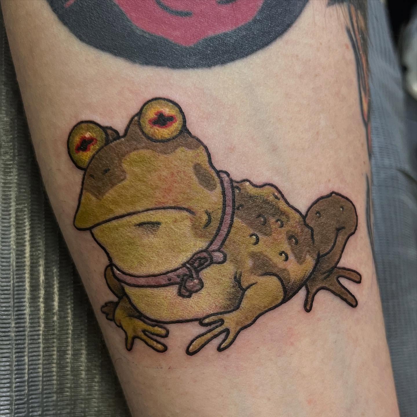 Frog realism tattoo on the forearm by Tattoos by Ash, Crystal Lake, Illinois